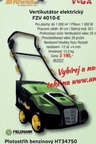 Vertikutátor elektrický FZV 4010-E