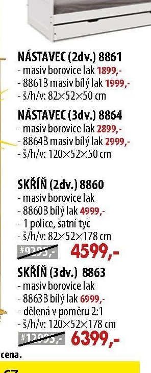 SKŘÍŇ (2dv.) 8860 / (3dv.) 8863