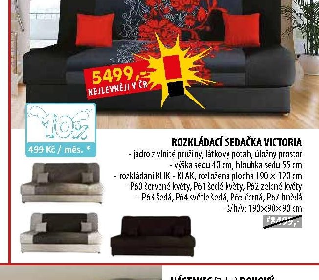 ROZKLÁDACÍ SEDAČKA VICTORIA