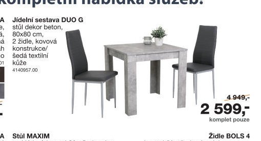Jídelní sestava DUO G