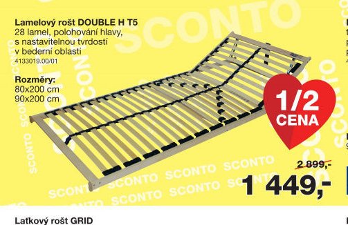 Lamelový rošt DOUBLE H T5