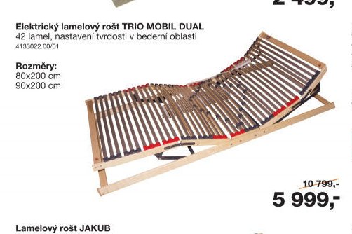 Elektrický lamelový rošt TRIO MOBIL DUAL
