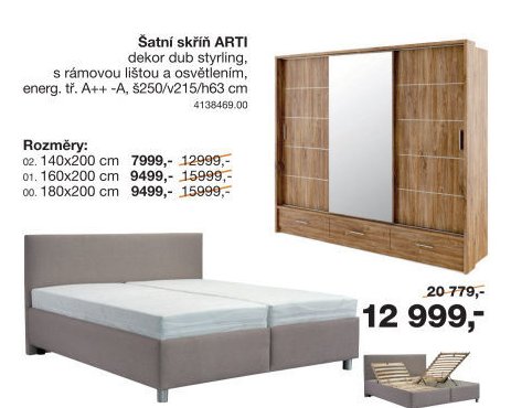 Šatní skříň ARTI