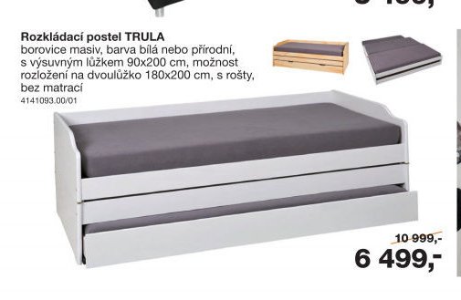 Rozkládací postel TRULA
