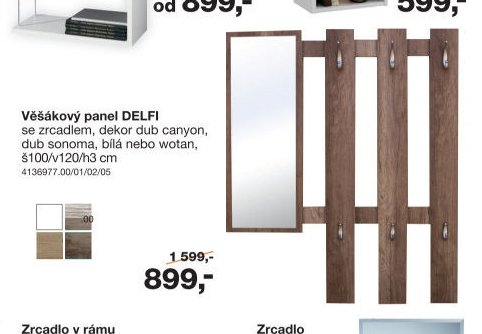 Věšákový panel DELFI