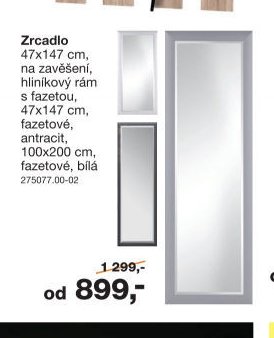 Zrcadlo 47x147 cm / 100x200 cm