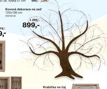 Kovová dekorace na zeď