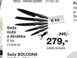 Sada nožů a škrabka