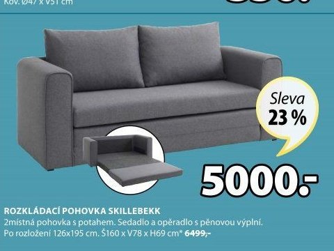 Rozkládací pohovka SKILLEBEKK