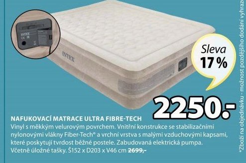NAFUKOVACÍ MATRACE ULTRA FIBRE-TECH