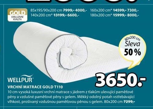 Vrchní matrace GOLD T110
