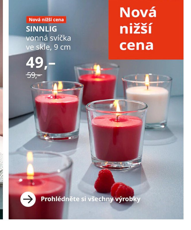SINNLIG vonná svíčka ve skle