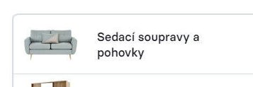 Sedací soupravy a pohovky