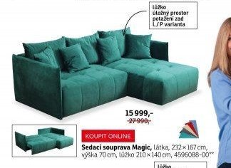Sedací souprava Magic, látka, 232x167 cm