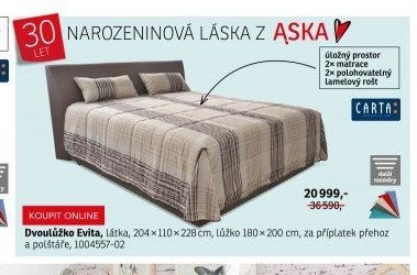 Dvoulůžko Evita