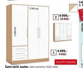Šatní skříň Jupiter