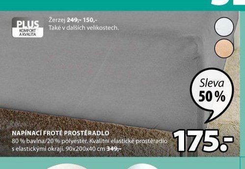 Napínací froté prostěradlo