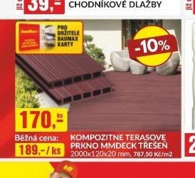 KOMPOZITNÍ TERASOVÉ PRKNO MMDECK TŘEŠEŇ