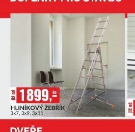 HLINÍKOVÝ ŽEBŘÍK 3x7, 3x9, 3x11