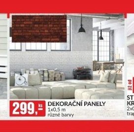 DEKORAČNÍ PANELY 1x0,5 m různé barvy