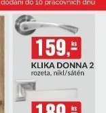 KLIKA DONNA 2 rozeta, nikl/satén