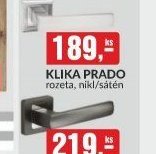 KLIKA PRADO rozeta, nikl/satén