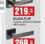 KLIKA FLIP rozeta, antracit/chrom nikl/satén