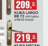 KLIKA LARGO BB 72 nikl/satén antická mosaz