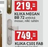 KLIKA MEGAN BB 72 antická mosaz, nikl/satén
