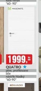 QUATRO plné, profilované bíle nástřik hladký 60-90