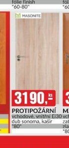 PROTIPOŽÁRNÍ vchodové, vnitřní Ei30 dub sonoma, kašír 80