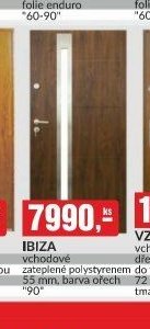 IBIZA vchodové zateplené polystyrenem 55 mm, barva ořech 90