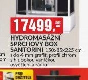 HYDROMASÁŽNÍ SPRCHOVÝ BOX SANTORINI 150x85x225 cm