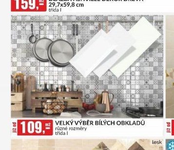 VELKÝ VÝBĚR BÍLÝCH OBKLADŮ různé rozměry
