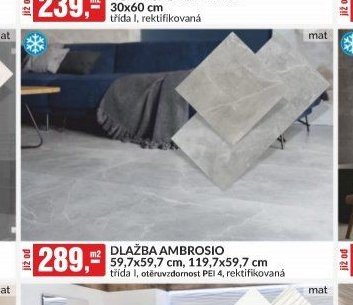 DLAŽBA AMBROSIO 59,7x59,7 cm, 119,7x59,7 cm