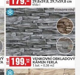 VENKOVNÍ OBKLADOVÝ KÁMEN FERLA 1 bal. = 0,38 m2