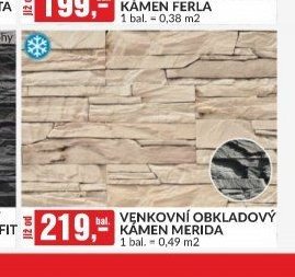 VENKOVNÍ OBKLADOVÝ KÁMEN MERIDA 1 bal. = 0,49 m2