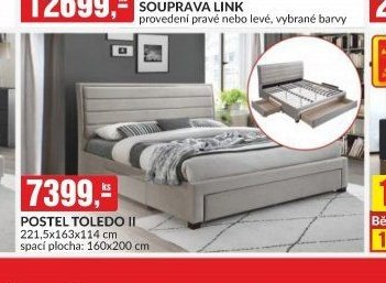 POSTEL TOLEDO II 221,5x163x114 cm, spací plocha: 160x200 cm