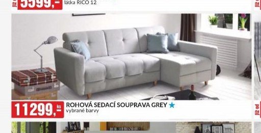 ROHOVÁ SEDACÍ SOUPRAVA GREY