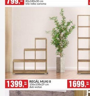 REGÁL MUKI 8 106x108x29 cm dub wotan