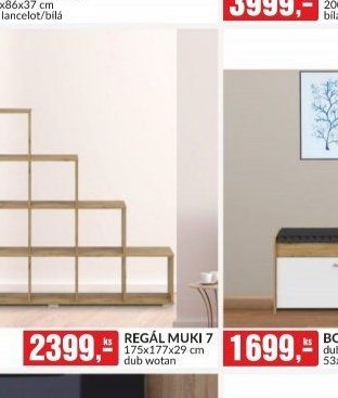 REGÁL MUKI 7 175x177x29 cm dub wotan