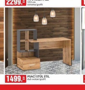 PSACÍ STŮL STIL dub wotan/grafit