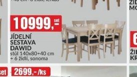 JÍDELNÍ SESTAVA DAWID