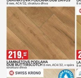 LAMINÁTOVÁ PODLAHA DUB BUTTERSCOTCH
