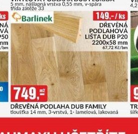 DŘEVĚNÁ PODLAHA DUB FAMILY