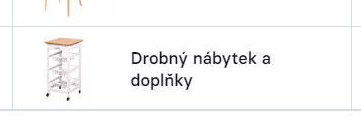 Drobný nábytek a doplňky