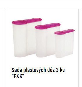 Sada plastových dóz 3 ks 