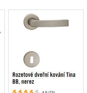 Rozetové dveřní kování Tina BB, nerez