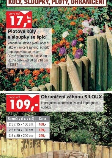 Plotové kůly a sloupky se špicí