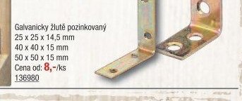 Galvanicky žluté pozinkovaný